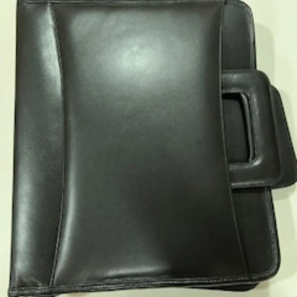 Winn International Leather Portfolio Style 2427 Black